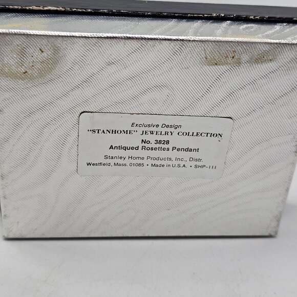 Vintage Stanhome Stanley Home Products Antiqued Rosettes Pendant No. 3828 - Picture 7 of 7